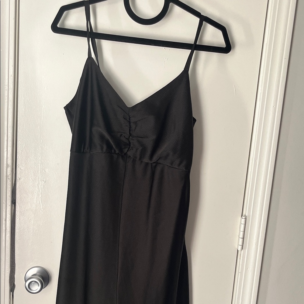 Elegant Black Spaghetti Strap Dress